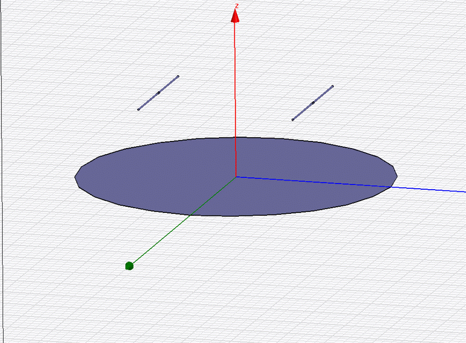 432 MHz Dual Dipole feed model