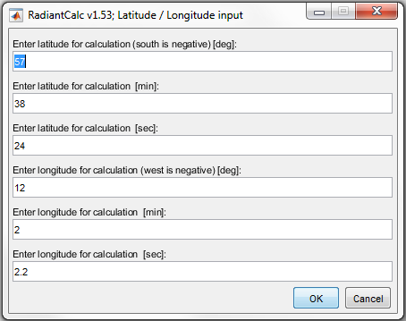 RadiantCalc parameter change entry box